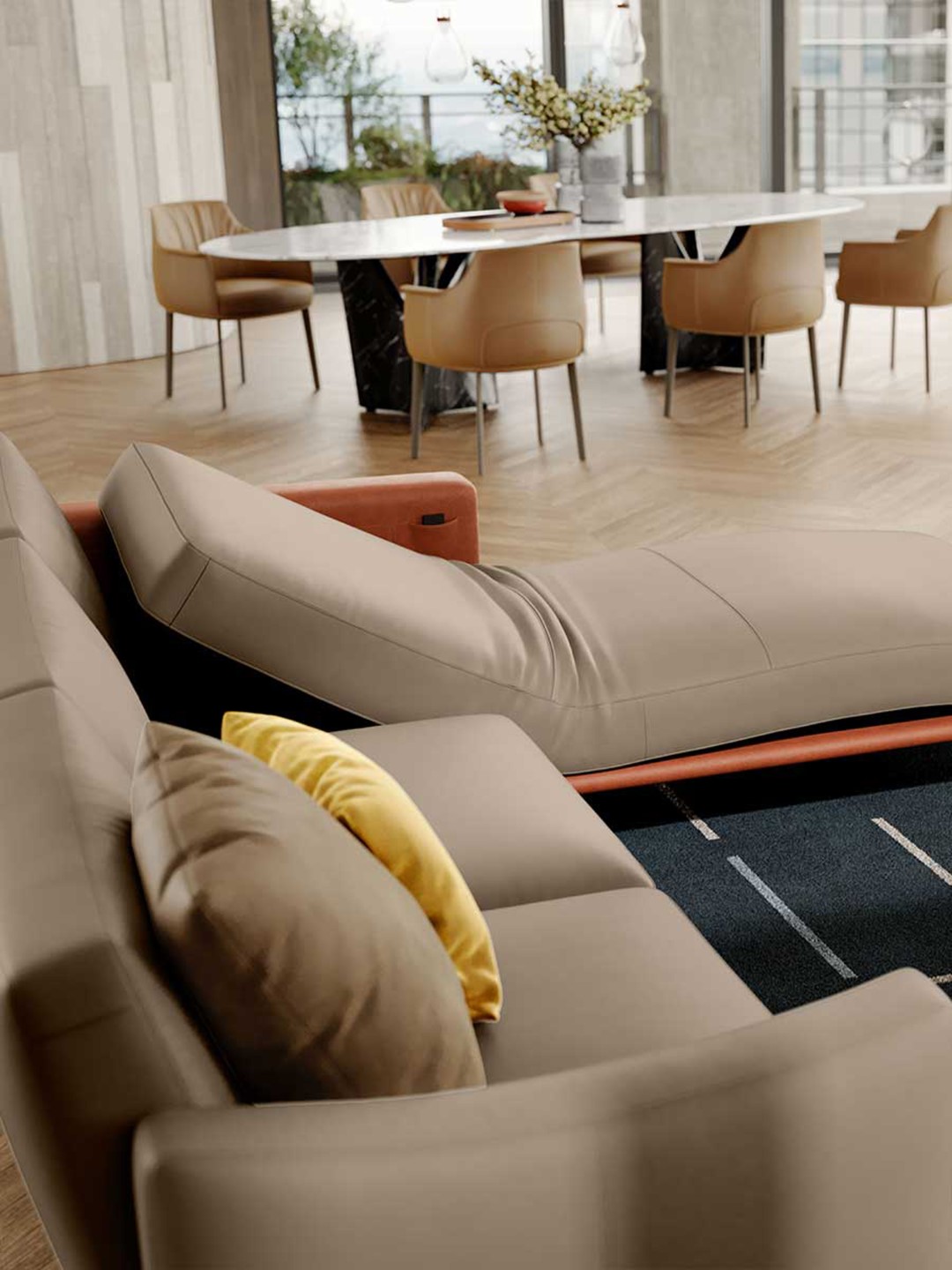 HAPPY JACK CHAISE LOUNGE W/MOVEMENT by Poltrona Frau